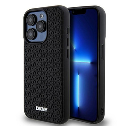 DKNY DKHCP15L3DRPWK iPhone 15 Pro6.1" czarny/black hardcase 3D Rubber Repeat Pattern