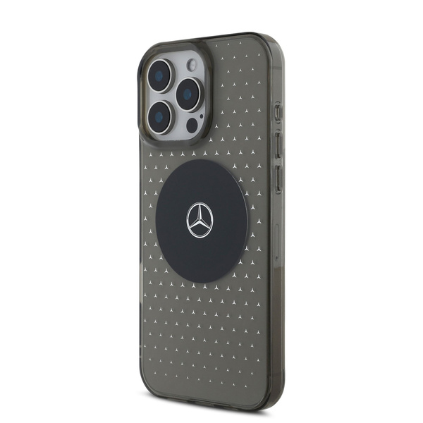 Mercedes PC/TPU Star Pattern MagSafe Case for iPhone 16 Pro Max Black