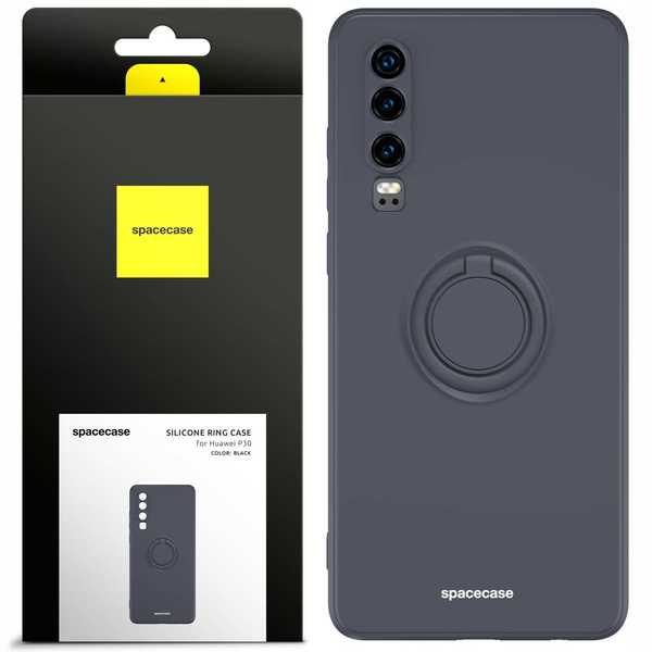 Spacecase Etui Silicone Ring Huawei P30 black