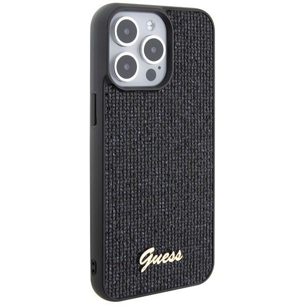 GUESS GUHCP15XPMSDGSK IPHONE 15 PRO MAX 6.7 "BLACK/BLACK HARDCASE DISCO METAL SCRIPT