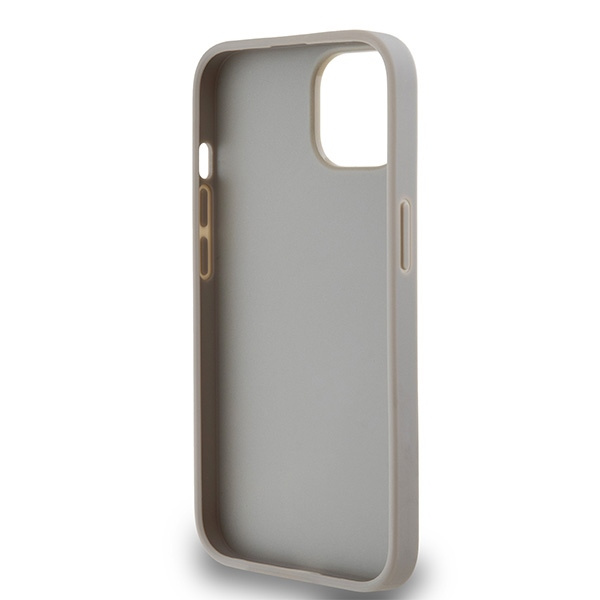 DKNY DKHCP14SPRTHSLE iPhone 14 / 15 / 136.1" beżowy/beige hardcase Leather Mono Stripe & Metal Logo