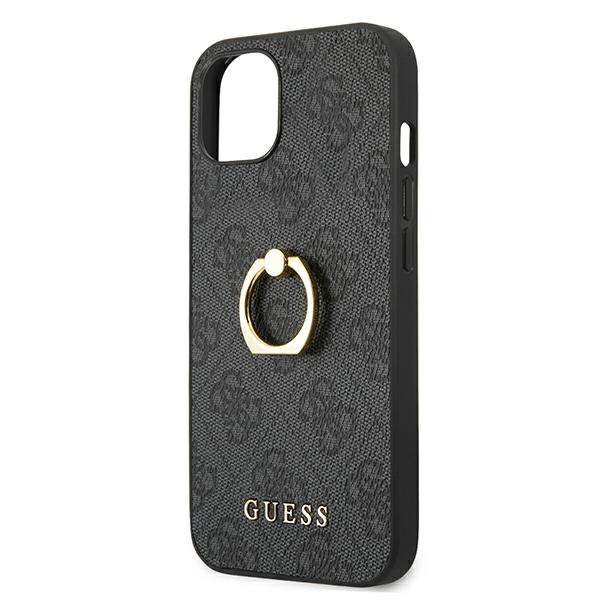 Guess GUHCP13S4GMRGR iPhone 13 mini 5,4"szary/grey hardcase 4G with ring stand