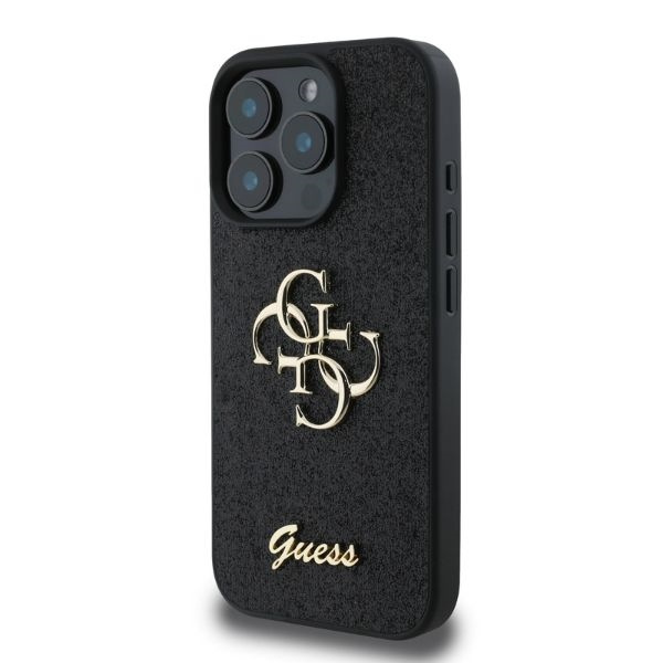 Guess GUHCP16LHG4SGK iPhone 16 Pro6.3" czarny/black hardcase Fixed Glitter Big 4G