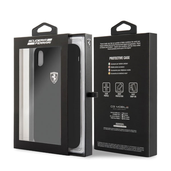 Etui Ferrari Silicone Off Track na iPhone Xs Max - czarne