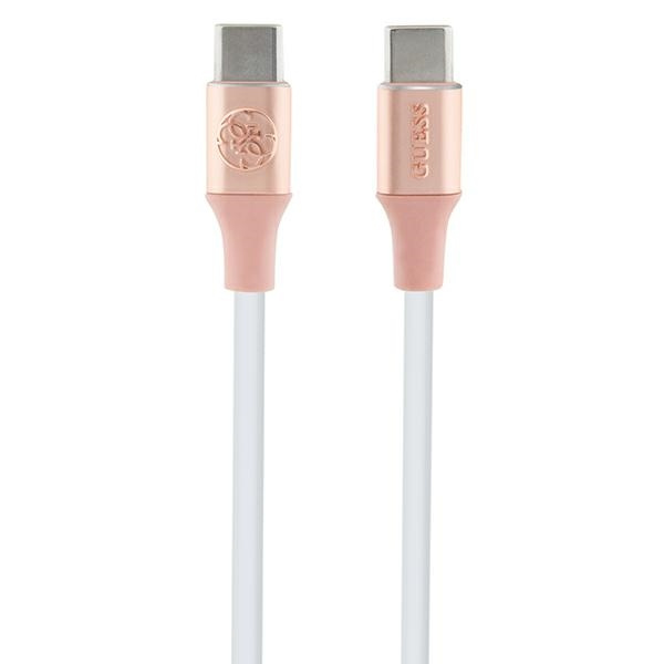 GUESS GUCCLALRGDP CABLE USB-C - USB-C 1.5M FAST CHARGING PINK/PINK EBOSSED LOGO