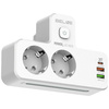 Listwa zasilająca Beline                 z podświetleniem LED 2xUSB-A/USB-C/2xAC biały