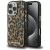 Etui Karl Lagerfeld IML Leopard Pattern  MagSafe do iPhone 16 Pro brązowy