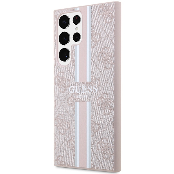 Guess GUHCS23LP4RPSP S23 Ultra S918różowy/pink hardcase 4G Printed Stripe