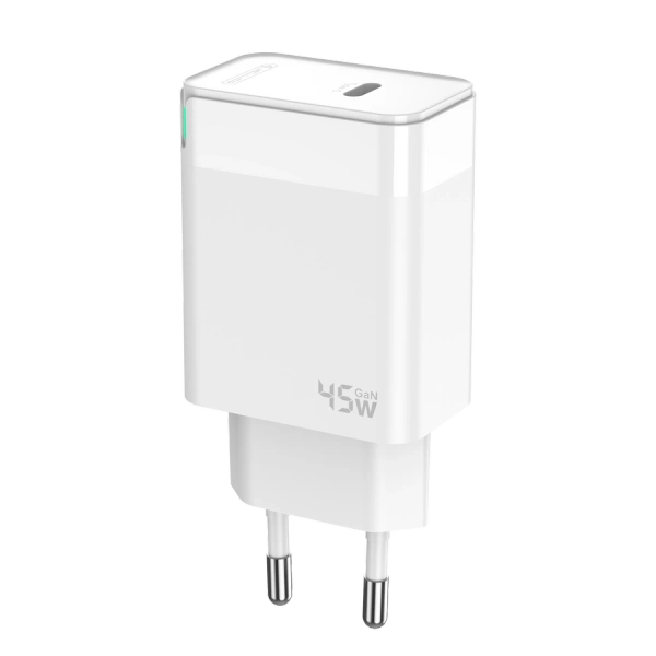 JELLICO wall charger C105 GaN PD 45W 1xUSB-C + cable USB-C - USB-C White