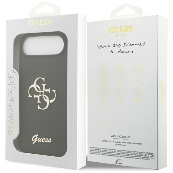 Etui Guess Silicone Big 4G Script do iPhone Air czarny