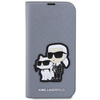 Karl Lagerfeld KLBKP14LSANKCPG iPhone 14 Pro 6.1" bookcase silver/silver Saffiano Karl & Choupette