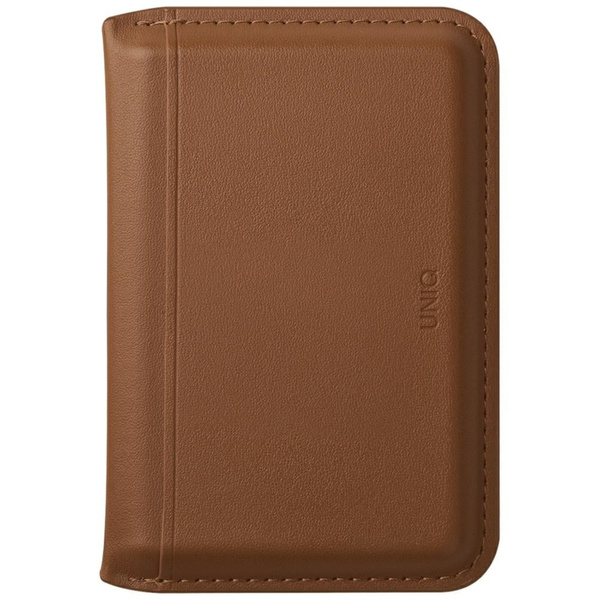 Magnetyczny portfel RFID UNIQ Lyden DS   stojak na telefon karmelowy