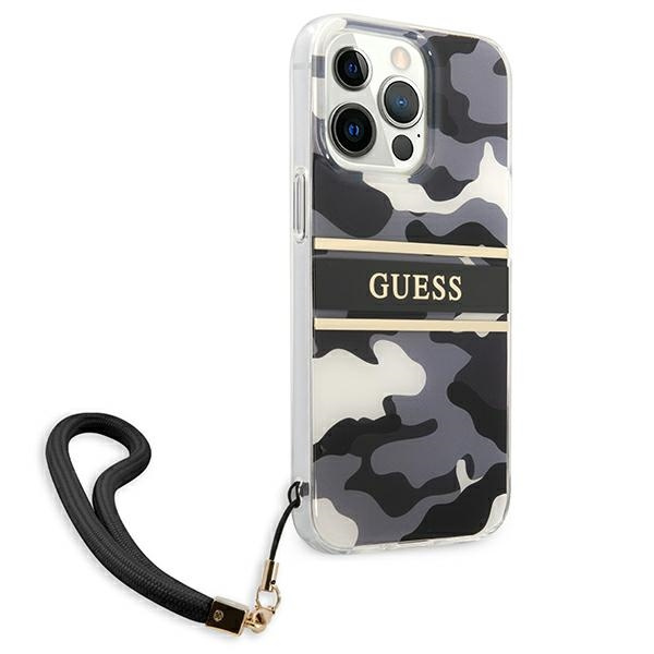 Guess GUHCP13XKCABBK iPhone 13 Pro Max6,7" czarny/black hardcase Camo Strap Collection