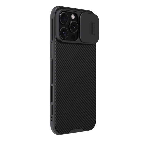 Nillkin CamShield Pro Case for iPhone 16 Pro Max with camera cover - black