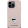 KARL LAGERFELD KLHCP15XSMHCNPP IPHONE 15 PRO MAX 6.7 "PINK/PINK SILICONE CHAPETTE METAL PIN
