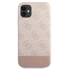 Guess GUHCN61G4GLPI iPhone 11 / Xr 6,1"różowy/pink hard case 4G Stripe Collection