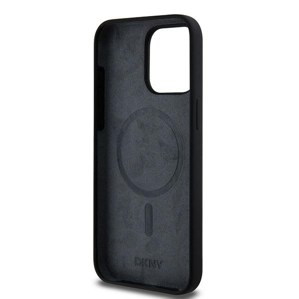 DKNY DKHMP14XSNYACH iPhone 14 Pro Max6.7" czarny/black hardcase Liquid Silicone White Printed Logo MagSafe