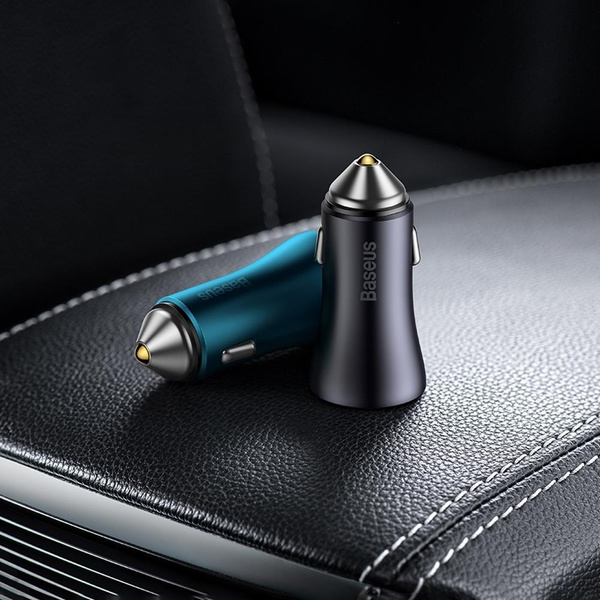 Baseus Golden Contactor Pro car charger 2x USB-C 40W blue (CGJP000003)