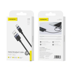 FONENG kabel X115 USB-C 3A 1M Czarny