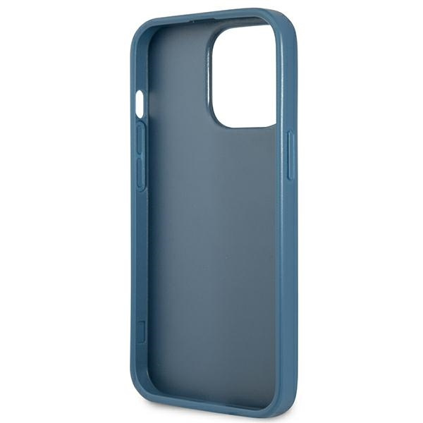 Guess GUHCP13LP4TPB iPhone 13 Pro / 13 6,1" niebieski/blue hardcase 4G Triangle Logo Cardslot