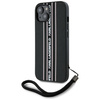 Etui Karl Lagerfeld Saffiano Athleisure  Stripes Cord do iPhone 15 różowy