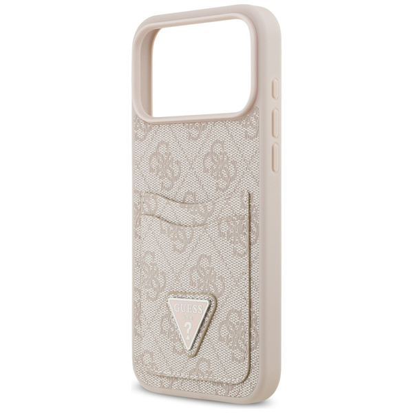 Etui Guess 4G Double Card Triangle do    iPhone 17 Pro Max różowy