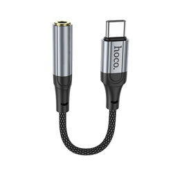 Adapter AUX USB C do Jack 3,5 mm Hoco 0,12 m LS36 czarny