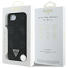 Etui Guess Grained Hot Stamp Peony       Triangle Logo MagSafe do iPhone 16e czarny