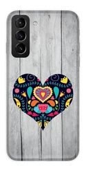 CaseGadget ETUI NADRUK CZARNE SERCE SAMSUNG GALAXY S21 PLUS