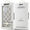 DKNY DKHMP15MHCPTSE iPhone 15 Plus /14 Plus 6.7" beżowy/beige hardcase IML Checkered Mono Pattern & Printed Stripes MagSafe