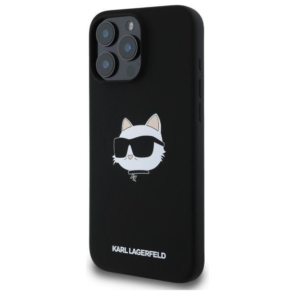 Karl Lagerfeld KLHMP16LSCHPPLK iPhone 16 Pro czarny/black HC MagSafe Sil Choupette Head Print
