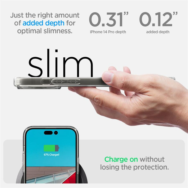 Etui Spigen Ultra Hybrid na iPhone 14 Pro - matowo-przezroczyste