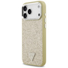 Etui Guess Glitter Triangle Logo MagSafe do iPhone 17 Pro Max złoty