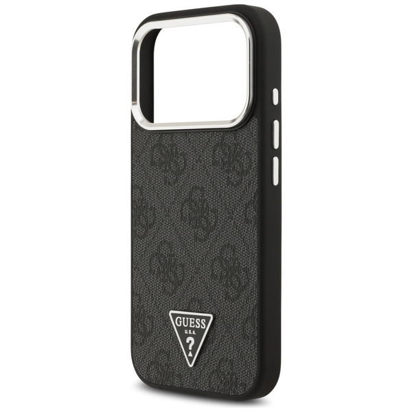 Etui Guess 4G Triangle Logo MagSafe do   iPhone 17 Pro czarny srebrny