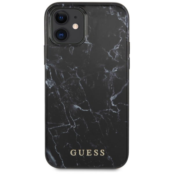 Guess GUHCP12SPCUMABK iPhone12 mini 5,4" czarny/black hardcase Marble