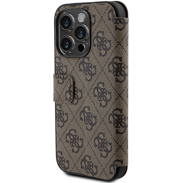 Guess GUBKP15L4GMGBR iPhone 15 Pro 6.1"brązowy/book book 4G Metal Logo