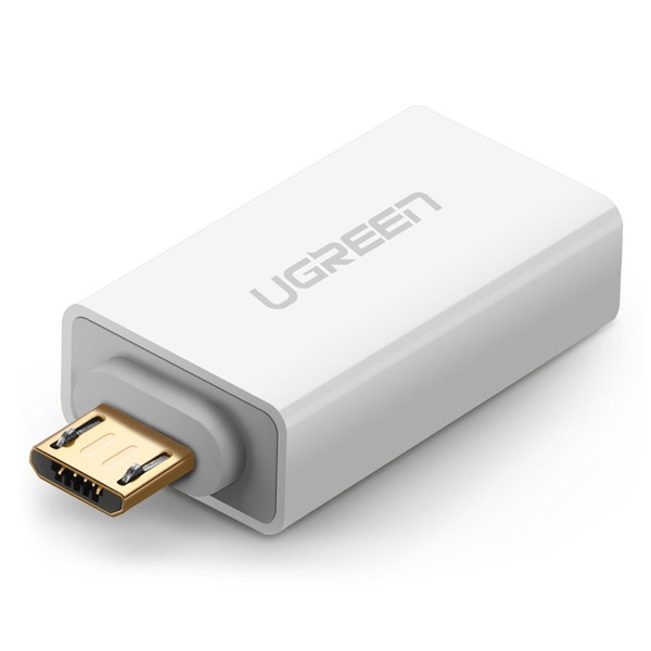 Ugreen adapter przejściówka micro USB - USB 2.0 OTG biała (US195)