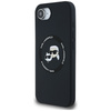 Etui Karl Lagerfeld Liquid Silicone Karl & Choupette Heads z MagSafe na iPhone 16e - czarne