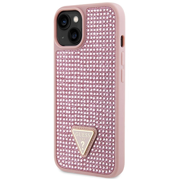 Guess GUHCP14SHDGTPP iPhone 14 / 15 / 136.1" różowy/pink hardcase Rhinestone Triangle