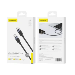 FONENG kabel X115 USB-C - USB-C PD 60W 1M Czarny