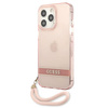 Guess GUHCP13LHTSGSP iPhone 13 Pro / 13 6,1" różowy/pink hardcase Translucent Stap