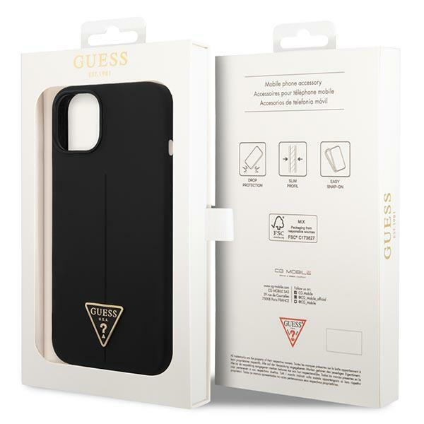 Guess GUHCP14MSLTGK iPhone 14 Plus / 15 Plus 6.7" czarny/black hardcase Silicone Triangle
