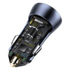 Baseus Golden Contactor Pro fast car charger USB Type C / USB 40 W Power Delivery 3.0 Quick Charge 4 + SCP FCP AFC gray (CCJD-0G)
