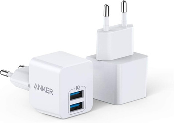 Anker PowerPort Mini Dual Wall Charger 2-Pack Compact USB Charger 2.5A Power