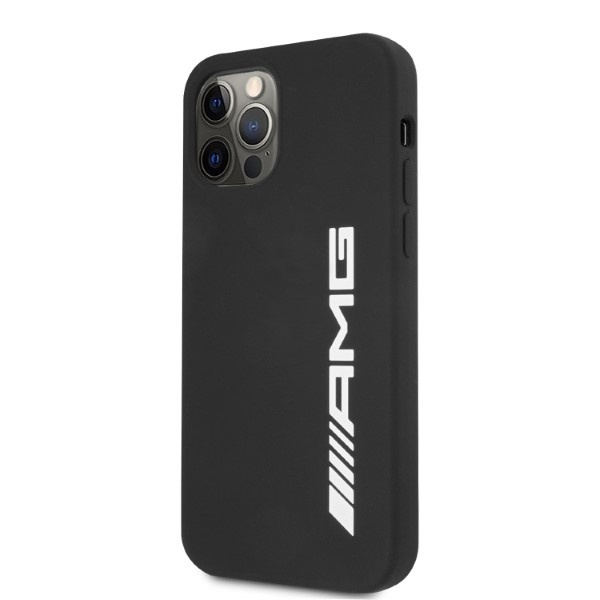 Etui AMG Silicone Big Logo na iPhone 12 Pro Max - czarne