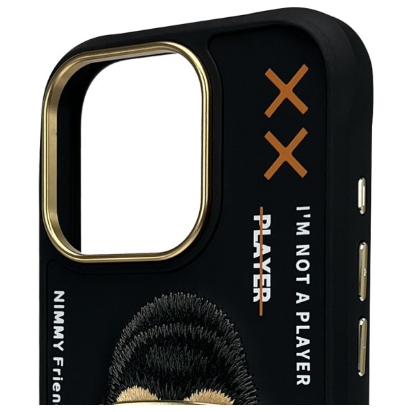 Nimmy etui iPhone 16 Pro Max 6.9"         czarny/black Cool&Cute 2.0 Monkey