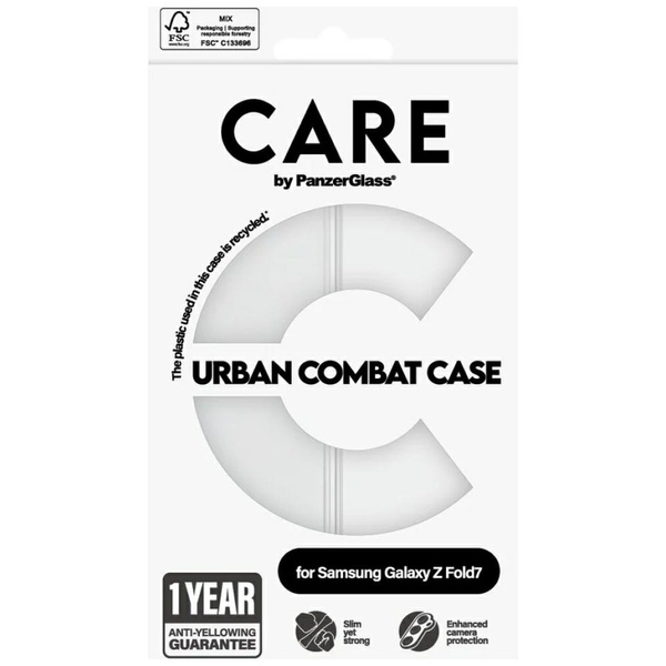 Etui CARE by PanzerGlass Flagship Urban  Combat do Samsung Galaxy Z Fold7 przezroczysty