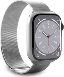 Puro Puro Milanese Magnetic Band - Stainless Steel Strap for Apple Watch 42/44/45/49mm (Silver)