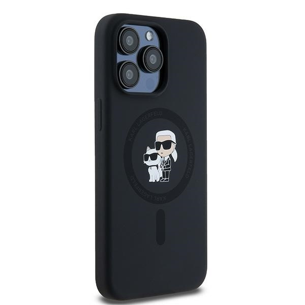 KARL LAGERFELD KLHMP15XSCMKCRHK IPHONE 15 PRO MAX 6.7" CZARNY/BLACK HARDCASE SILICONE KARL & CHOUPETTE RING MAGSAFE