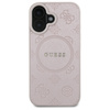 Guess GUHMP16SPSAPSMEP iPhone 16 6.1" różowy/pink hardcase Saffiano Peony Classic Logo MagSafe